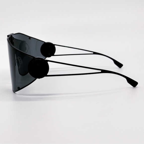 NEW VERSACE MOD 2268 1433/87 SHIELD VE2268 143387 BLACK METAL UNISEX SUNGLASSES - Picture 6 of 11